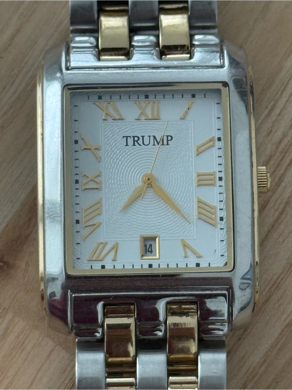 Donald J. Trump Signature Collection 2005 Rare Curvex Watch Two-Tone Bracelet